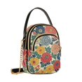 thumbnail image 7 of FORMRS Crossbody Bag for Women Quilted Travel Shoulder Cell Phone Purse with Chain Strap Handbag, Vibrant Flowers Pattern, 7 of 7