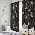 thumbnail image 5 of Blackout Kids Curtains,Black Gold Sun Moon Star Pattern Childrens Insulated Curtains Set Of 2,Bedroom Essentials,Toddler Room Decor 52x84in(132x213cm), 5 of 5