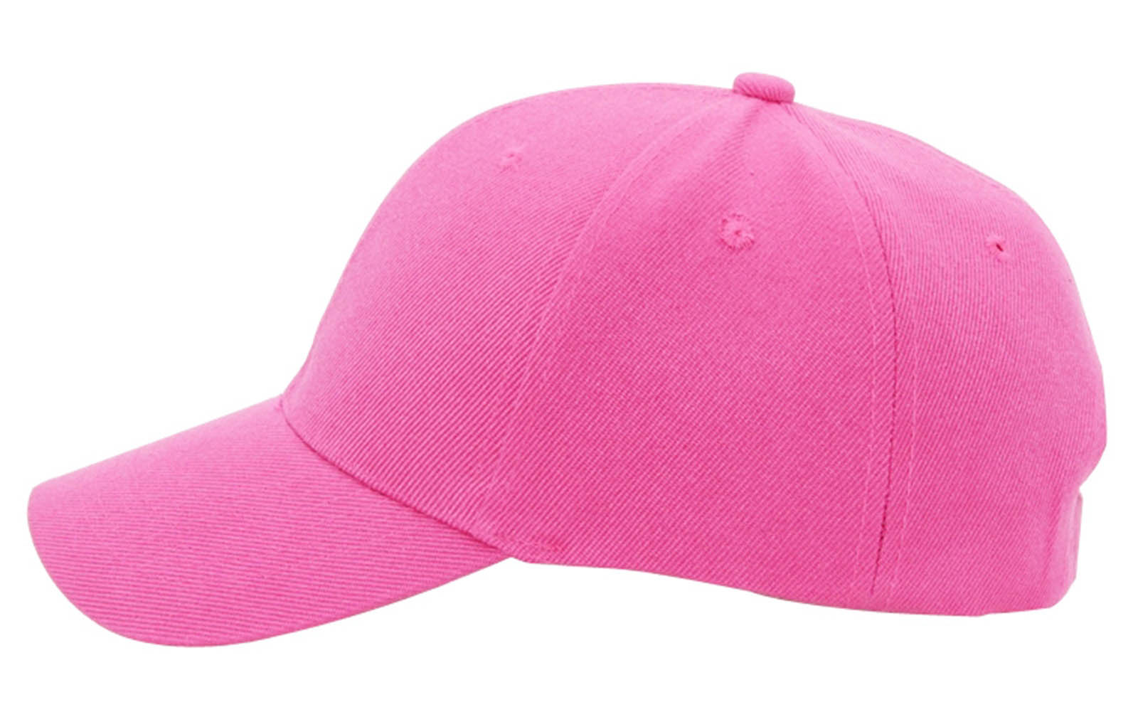 Hot Pink Velcro Closure Adult Unisex Baseball Cap