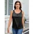thumbnail image 4 of Zeagoo Women's Satin Sleeveless Crew Neck Camisole Tank Top Soft Lightweight Casual Dressy Blouse for Summer Daily Wear, 4 of 7