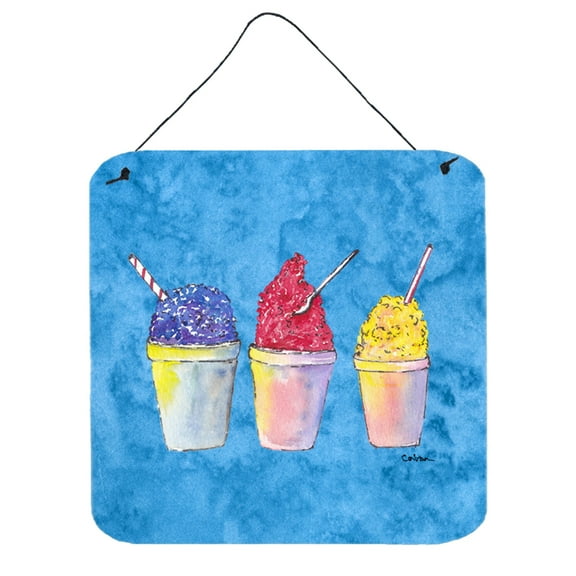 Carolines Treasures 8780DS66 Snowballs and Snowcones Wall or Door Hanging Prints 6HX6W multicolor