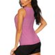 thumbnail image 3 of Balery Gingham Camiseta sin mangas estampada ligera para mujer, tops de entrenamiento sin mangas, camisetas de yoga transpirables de secado rápido.-Small, 3 of 7