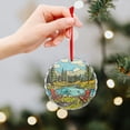 thumbnail image 6 of Xmas Ornament Skull Camping Christmas Tree Glass Ornament Vintage Design Skeleton Holiday Ornaments Decoration for Home, 6 of 8