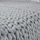 thumbnail image 3 of Grobe Wolle handgewebte Decke Decke Strickdecke Wolldecke Sofadecke Dicke Decke 80 100 (hellgrau, 3 of 5