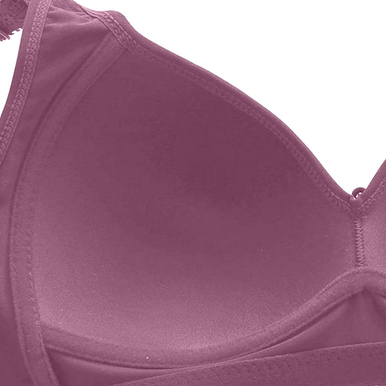 QUYUON Balconette Bra Women's Thin Without Underwire And Comfortable  Shoulder Strap With Pendant Accessories Bras Active Fit Satin Bralette  Purple 3XL