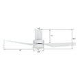 thumbnail image 4 of Smaair 44'' 3 Blades Smart Indoor Ceiling Fan with Dimmable LED Light for Bedroom Home Office, 4 of 13