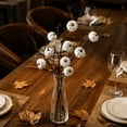 thumbnail image 5 of White Velvet Pumpkin Branch Picks, Artificial Fake Berry Pumpkin Sprigs, Minimalist Decorative Twigs for Fall Thanksgiving, Halloween, Farmhouse Home Border & Vase Decor (24.41*1.97in), 5 of 7