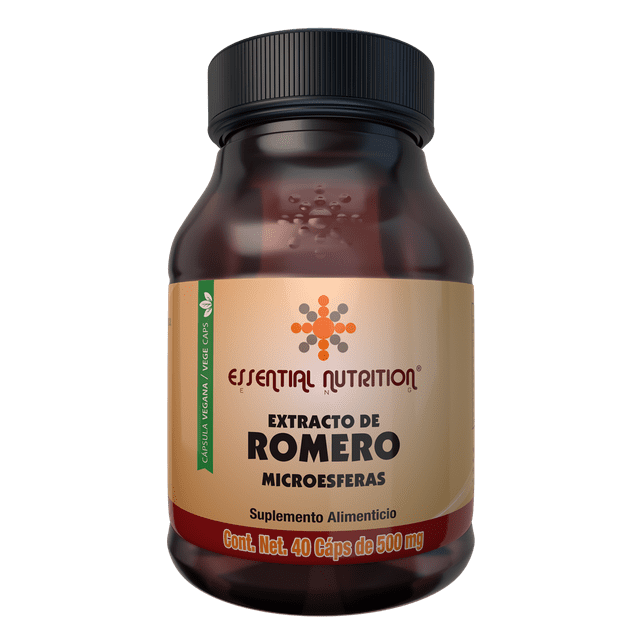Microesferas de extracto de Romero 40 Cápsulas Veganas de 500 mg