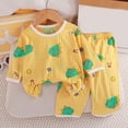 thumbnail image 2 of masbird Boys Girls Pajamas 2 Pieces Pajama Set Long Soft & Cute for Kids Jmmies Clothes Fall Winter Sleepwear for 6-24 Months 2 3 4 5 6 7 8 9 T Children(Light Yellow,4-5 Y), 2 of 4
