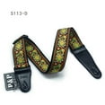 thumbnail image 3 of Sangle de Guitare Ceinture Brodée Bande Jacquard Réglable avec Extrémité en Cuir pour Guitare Acoustique Électrique Folk Instrument de Musique, 3 of 6