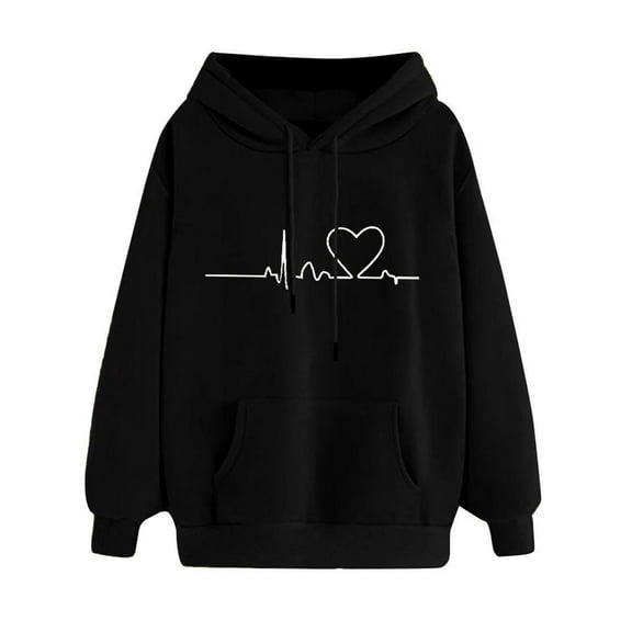 Gerichy Long Sleeve Tops for Women Women's Pullover Hoodie, Long Sleeve Printed Hooded Sweatshirts for Juniors, Gift Hoodies Blouse Tops for Ladies