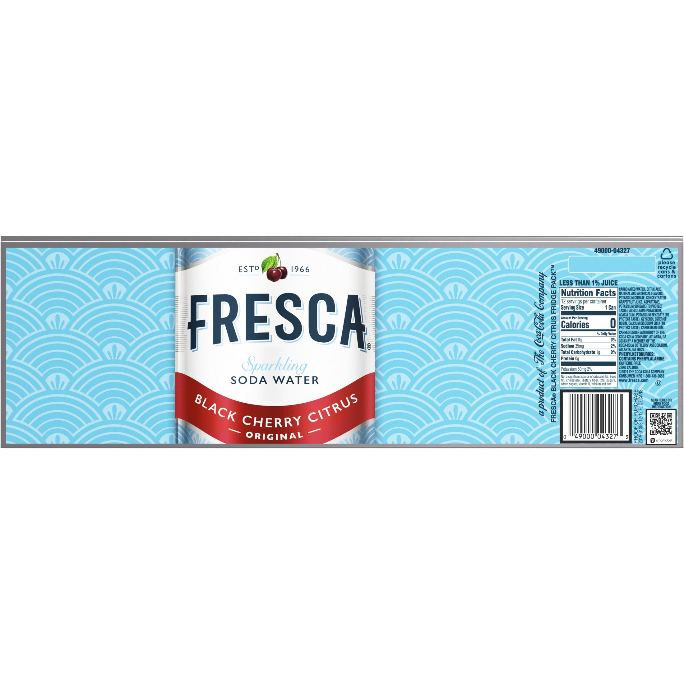 Fresca Black Cherry Soda Pop Fridge Pack Cans, 12 fl oz, 12 Pack