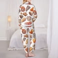 thumbnail image 3 of Pajama Sets for Women 2 Pcs, Conch Shell No.J914 Button Down Long Sleeve Sleepwear Lounge PJ Sets, 3 of 6
