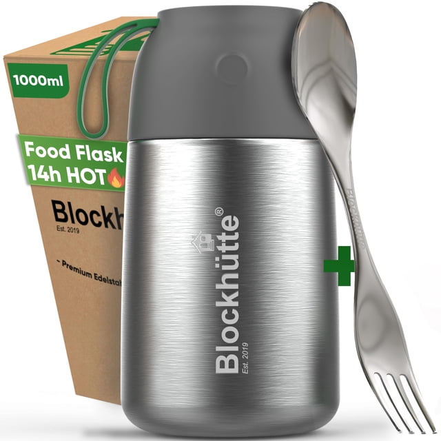 Termo Blockhütte para Comida 1000ml de Acero Inoxidable a Prueba de Fugas