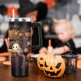thumbnail image 5 of 40oz Halloween Tumbler with Lid and Straw, Ghost Cute Halloween Cups, Spooky Halloween Travel Coffee Cup with Handle for Birthday Party Gifts, 5 of 6