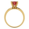 thumbnail image 4 of Clara Pucci 14K Yellow Gold Solid Gold Garnet Solitaire Anniversary Ring for Women - 1 cttw Princess Cut, 4 of 8