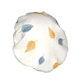 thumbnail image 2 of YFYANG Women's Double Waterproof Shower Cap, Yellow Fallen Leaves Pattern Reusable Hair Cap for All Hair Styles and Head Sizes, 2 of 9