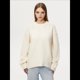 thumbnail image 5 of Suéter de Mujer, Cuello Redondo, Larga, Holgado, Tejido Suave, Dobladillo Acanalado, para Otoño e Invierno. Lechoso Talla Única, 5 of 10