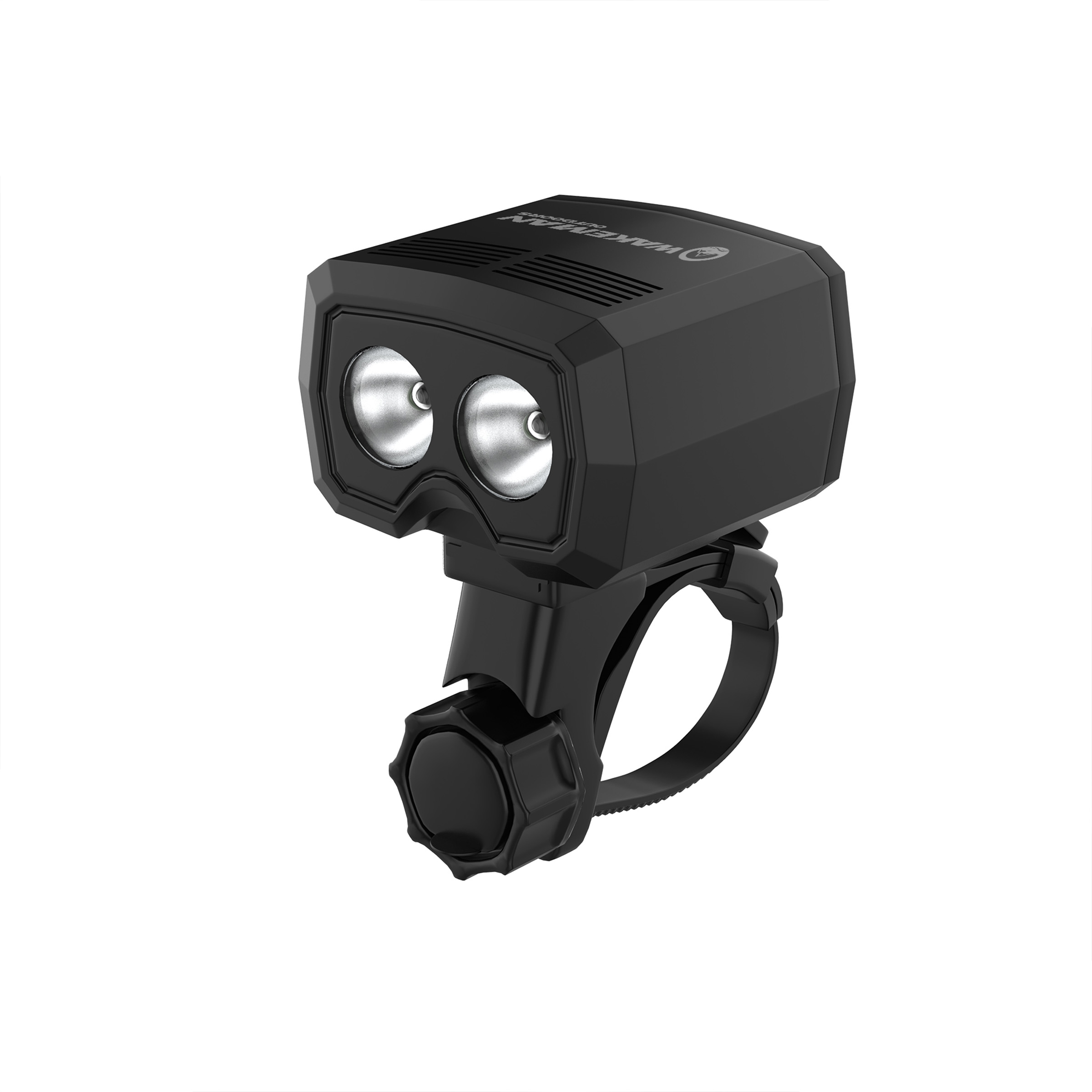 Bike Light-LED Front Bicycle Headlight-Bright USB Rechargeable Handlebar Lamp, 360° Mobility, Detachable, Compact for Road Safety by Wakeman Outdoors