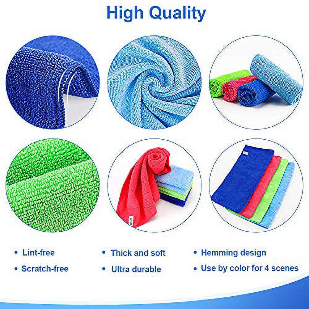 Orighty Microfiber Cleaning Cloths, Pack of 60, Highly Absorbent Cleaning  Supplies, Lint Free Cloths for Multiple-use, Powerful Dust Removal Cleaning