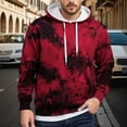 thumbnail image 2 of Men's Hoodies Pullover Hoodies Sweatshirts Modern Tie Dye Hoodie Casual Fall Winter, 2 of 4