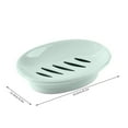 thumbnail image 3 of 1-Pack Oval Soap Dish with Drain Plastic Sponge Holder Easy Cleaning Soap Saver Tray Caddy Keep Dry Stop Mushy for Shower Bathroom Kitchen,Soap Dishes for Bar Soap,Soap Holder Shower,Soap Tray(Green), 3 of 9