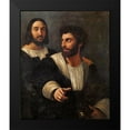 thumbnail image 2 of Raphael 12x14 Black Modern Framed Museum Art Print Titled - Double Portrait And His Fencing Master, 2 of 5