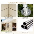 thumbnail image 3 of FOROUTIA 20x20ft Heavy-Duty Carport Canopy, khaki Gable Roof PE Garage, All-Weather Shelter for Car/Truck/SUV/Outdoor Storage & Party, 3 of 7