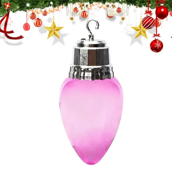 Jumbo Fillable Christmas Light Ornament,DIY Plastic Light Bulb Decorations,2026 New Christmas Snow Cool XL Lights Bulb,Clear Plastic Ornaments with Screw Off *, for Xmas Tree Hanging Decoration