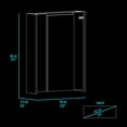 thumbnail image 5 of Light gray pine foldable table with shelves for kitchen and dining in primary living areas for extra storage, 5 of 6