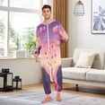 thumbnail image 6 of FORMRS Onesies Pajama for Adults Unisex Hoodie Winter Jumpsuit One Piece Sleepwear, Sizes S-2XL, Pixel Floating Hearts, 6 of 7