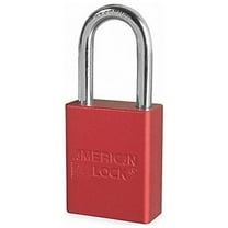 American Lock Lockout Padlock,KA,Red,1-7/8"H A1106KARED16274
