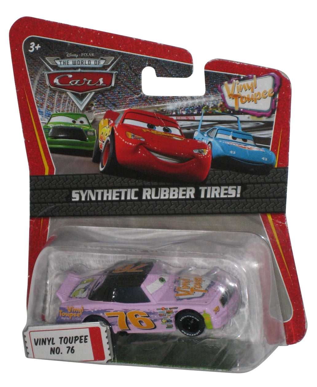 Disney Cars Movie Exclusive Synthentic Rubber Tires Vinyl Toupee No. 76