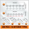 thumbnail image 2 of 228 Pcs Pegboard Hooks Assortment with Metal Hooks Sets, Pegboard Bins, Peg Locks for Organizing Storage System Tools, 2 of 5