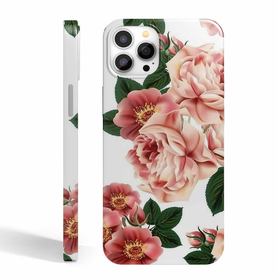 Tobelint Cute Red Flower Case for iPhone 14 Pro Max,Aesthetic Colourful Floral Pattern Bumper Case Cover