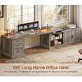 thumbnail image 4 of 70.9" Farmhouse L Shaped Computer Desk with 3 Drawers and Storage Cabinet for Home Office, Study Writing Table with Storage Shelves, 4 of 7