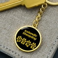 thumbnail image 6 of Icelandic Sheepdog Mama Circle Keychain Stainless Steel or 18k Gold Dog Mom Pendant, 6 of 12