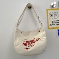 thumbnail image 3 of Btafrte Bolso Bandolera Lona Con Letras Bordadas Suaves para El (blanco), 3 of 8