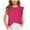Hot Pink, variant on Diufon Girls Cap Sleeve Summer Tops Casual Crewneck Loose Tshirts Solid Color Tunic Cute Shirts for Kids
