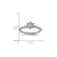 thumbnail image 2 of Gem & Harmony Star Ring with Diamonds 1/5 Carat (Ctw) in 14K White Gold for Women, 2 of 5