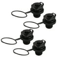 thumbnail image 1 of 4PCS Octagonal Inflatable Boat TPU Boston Nozzle 2-in-1 Screw Nozzle for Inflatable Boat Rubber Kayak Tender Raft Mattress Airbed (Black), 1 of 8