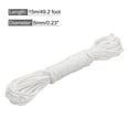 thumbnail image 4 of Uxcell Nylon Rope Solid Braided 1 Roll of 0.23 inch x 49.2 Foot White, 4 of 5