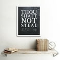 thumbnail image 2 of Ten Commandments Thou Shalt Not Steal Christian Bible Verse Quote Scripture Typography Art Print Framed Poster Wall Decor 12x16 inch, 2 of 5