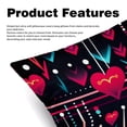 thumbnail image 2 of Electrocardiogram Set of 2 Velvet Throw Pillow Covers with Unique Patterns in 16x16, 18x18, and 20x20 Inches for Various Occasions - Throw Pillow Inserts Included, 2 of 6