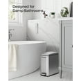 thumbnail image 7 of Slim 2.6 Gallon Bathroom Trash Can - Stainless Steel Garbage Bin with Soft-Close Lid & Foot Pedal, Space-Saving Design, Silver, 7 of 7
