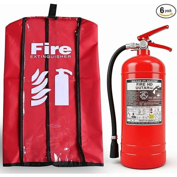 Fire Extinguisher Cover Large Size Pack of 2 - Dust, Scratch Protective Cover - Fire Extinguisher Transparent Sleeve - Waterproof Weatherproof Protective Covering - for Extinguishers up to 20LBS