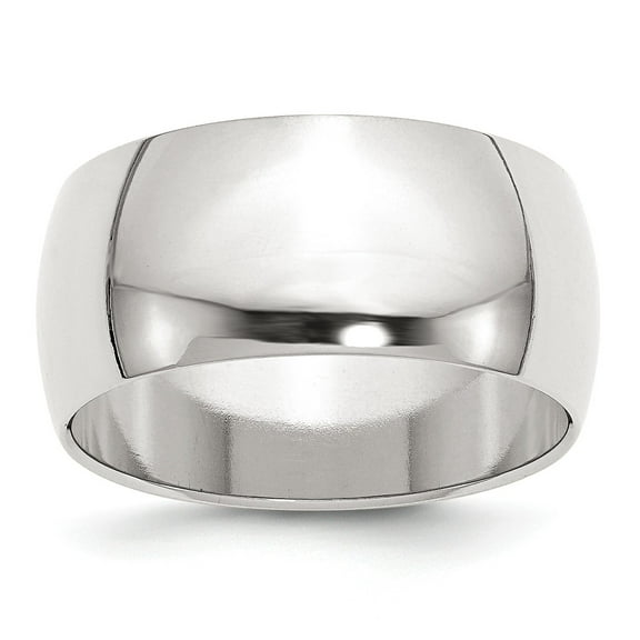 SS 10mm Half Round Size 9 Band in Sterling Silver