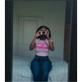 thumbnail image 2 of Camiseta corta para bebé Woxlica A Little Bit Dramatic y2K, rosa, 2 of 4