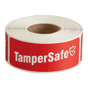 JUST-BUY Tamper Safe Tape Labels for Delivery Food Container 1 x 3 inch, 250/Rol