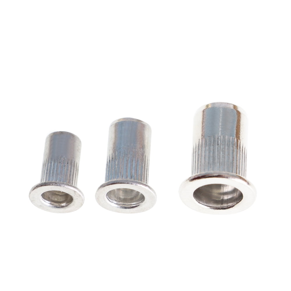 findmall 900 Pcs Rivet Nuts Kit Metric Zinc Steel, Stainless Steel, Aluminum Threaded Rivetnut Insert Nutsert Rivet Nuts Assortment Kit Including M3 M4 M5 M6 M8 M10